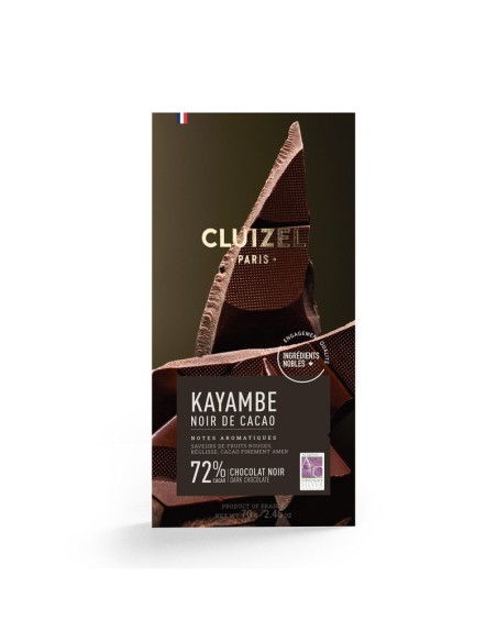 Tablette Kayambe Noir de Cacao noir 72%