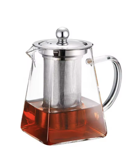 Théière Verre Borosilicate 950 ml – Infuseur Inox – Grande Infusion
