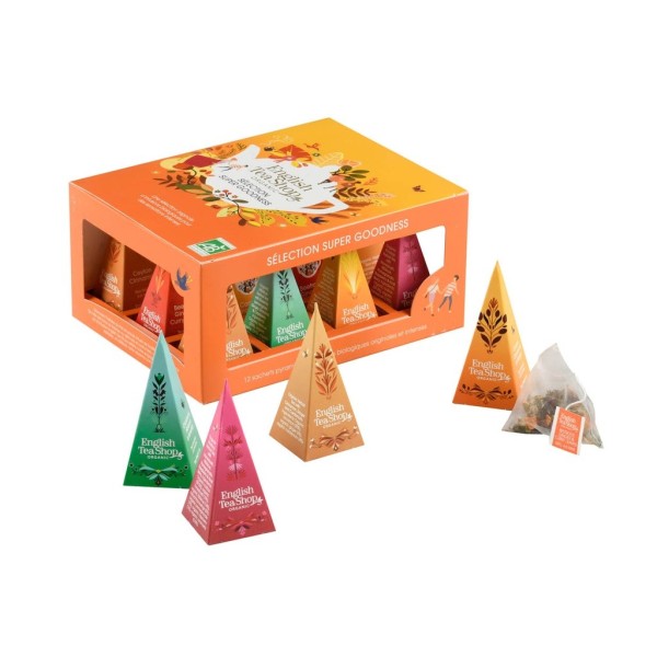 Coffret Cadeau de Thés Prismes Super Goodness Bio – 12 sachets