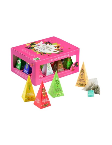 Coffret Cadeau Thés & Infusions Prismes Dégustation Bio – 12 Sachets