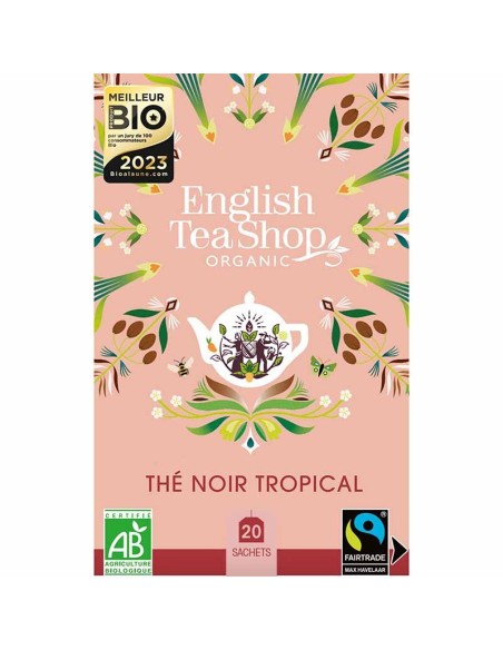 Thé Noir Tropical Bio Mangue Coco 20 sachets | English Tea Shop
