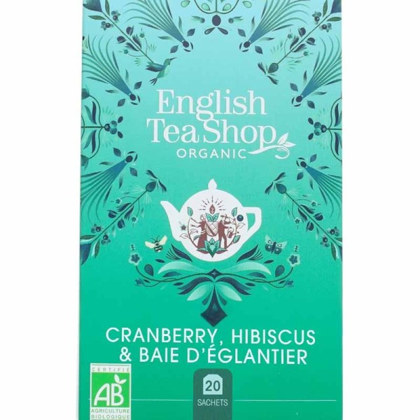 Infusion Bio Cranberry, Hibiscus & Baie d’Églantier