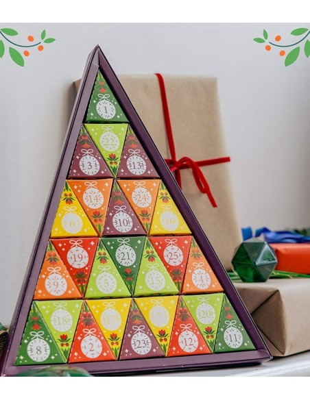 Calendrier de l’Avent Triangle Vert Bio – 25 sachets | English Tea Shop