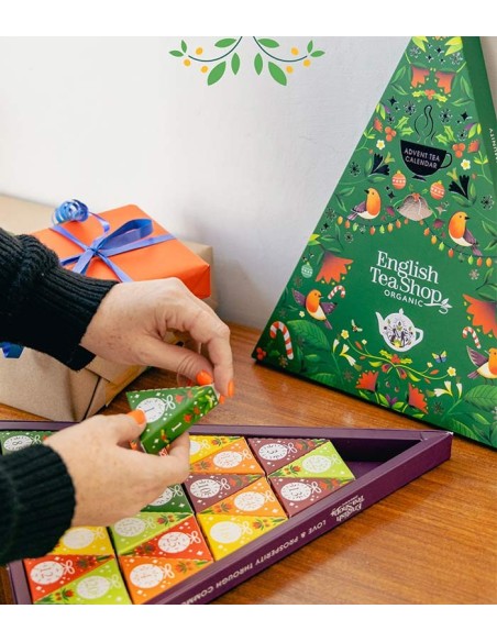 Calendrier de l’Avent Triangle Vert Bio – 25 sachets | English Tea Shop