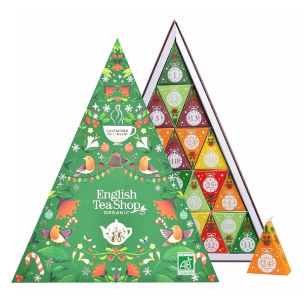Calendrier de l’Avent Triangle Vert Bio – 25 sachets | English Tea Shop